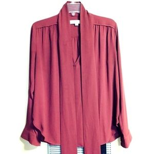 LOFT MAROON LONG SLEEVE, SMALL